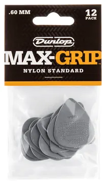 Dunlop 449P060 Max Grip Plectrum 0.60mm 12-Pack