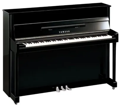Yamaha B2 | Upright Silent Piano | Polished Ebony | Chome
