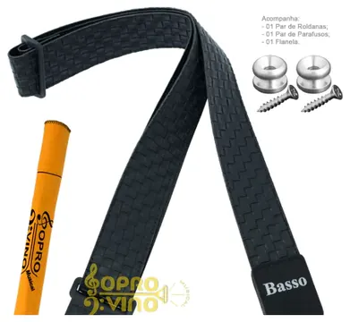 Basso Correia Alça Confortável Preto Violão Guitarra Baixo Basso Cód. SF Diversas