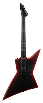 LTD EXL Black Metal Red Burst Satin