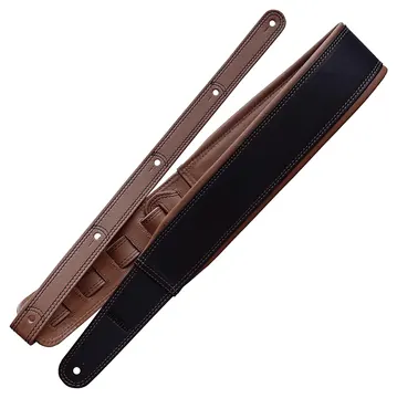 Richter Springbreak I Nappa Guitar Strap Black / Tan - 1731