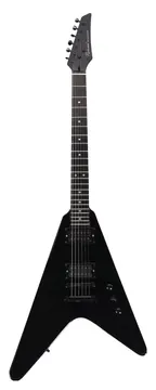 Redwood Modern V-Style EB Black E-Gitarren Set mit Verstärker & Zubehör