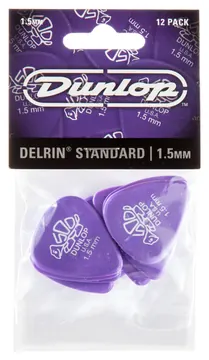 Dunlop 41P1.5 Delrin 500 Standard 12/Play Pack Picks