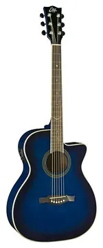 EKO Ranger NXT018 CW EQ Blue Sunburst Chitarra Acustica Elettrificata Blu Sun Burst