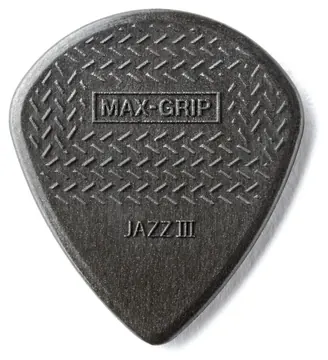 Dunlop Nylon Max-Grip Jazz III Carbon Fiber 1,38 mm, Set van 6