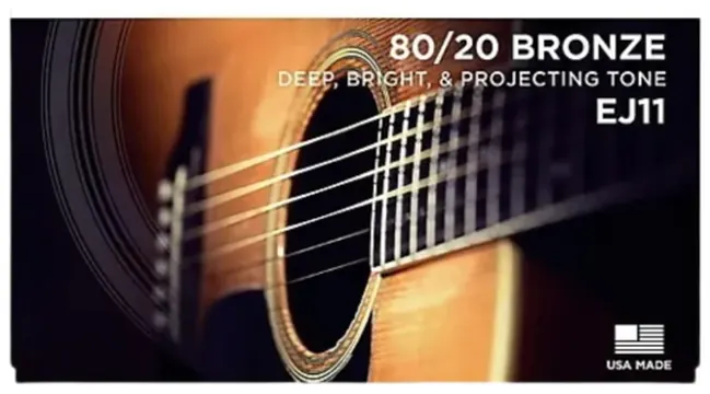 D'addario Encordoamento para Violão de Aço Daddario - Modelo EJ11 em Calibre .012 - .053