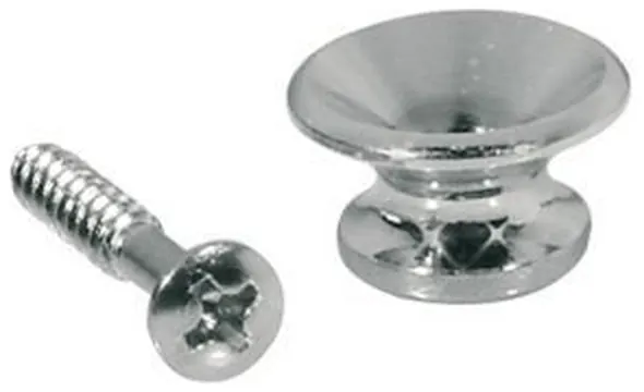 Dunlop 7100 Gurtpin für Gitarren, Endpin zum Schrauben, silber, verchromt