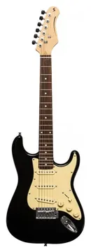 Stagg 3/4 Electric Guitar Guitar, Gloss Black SES-30 BK 3/4
