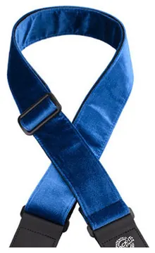 D'Andrea Lock-It Strap 2" Crushed Velvet (LIS 020 CV2-BLU), Blue
