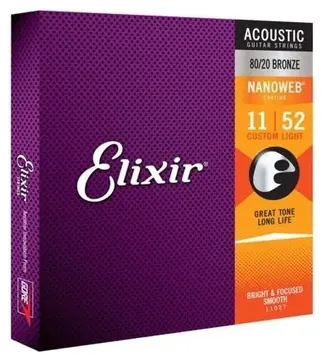Elixir Encordoamento Elixir Violão Aço 0.11 80/20