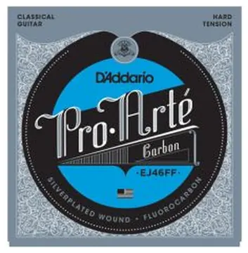 D'addario Pro Arte Carbon-Dynacore Basses Classical Guitar Strings, Hard Tension, EJ46FF