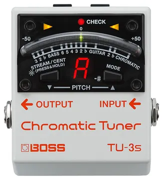 Boss TU-3S Chromatic Tuner mit Stromverteiler für 7 Pedale