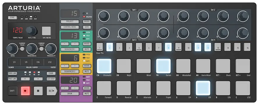 Arturia Beatstep Pro Black Limited Edition Superfice DI Controllo Nera Step Sequencer Dinamico E Controller Midi