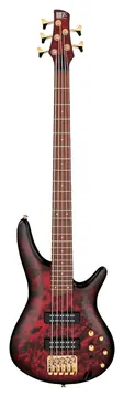 Ibanez Contrabaixo Ibanez SR305EDX WZM Weathered Black Marble Ativo 5 Cordas
