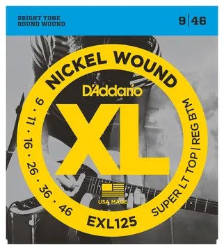 d'Addario EXL125 Muta di corde per chitarra elettrica Super Light Top / Reg Btm 009-046