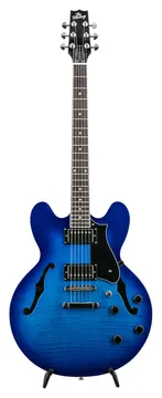 Heritage Ascent+ Collection H-535 Electric Guitar, Royal Blue Burst