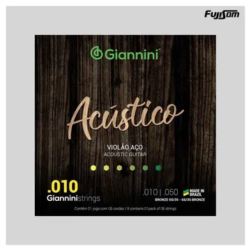 Giannini Encordoamento Giannini Para Violão Aço Geswam 010 | Fujisom
