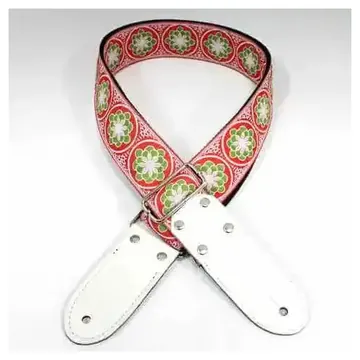 DSL JAC20 - Jacquard Strap Flower Green - Guitar Strap