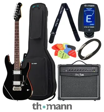 Harley Benton Fusion-III HH EB BK Bundle