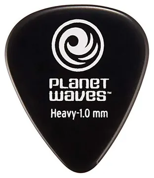 D'Addario Confezione da 25 Plettri Heavy 1.0 mm Black