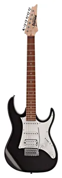 Ibanez GRX40 BKN E/WH RG Gio Series Stratocaster HSS Black Night C/ Escala Escura e Escudo Branco