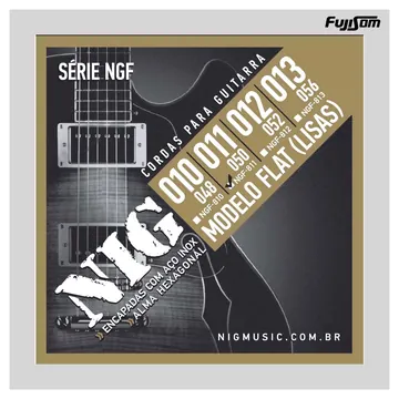 NIG Encordoamento Nig Para Guitarra 011 NGF-811 Flat | Fujisom