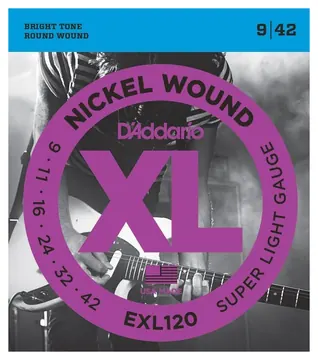 D'Addario EXL120 Electric Guitar Strings 9-42
