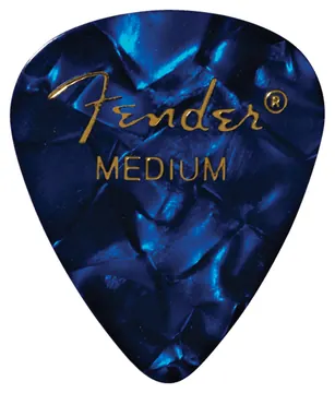 Fender 351 Premium Celluloid Picks - 12 Pack - Medium - Blue Moto