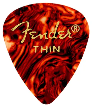 Fender 351 Shape Classic Picks - 12 Pack - Tortoiseshell - Thin