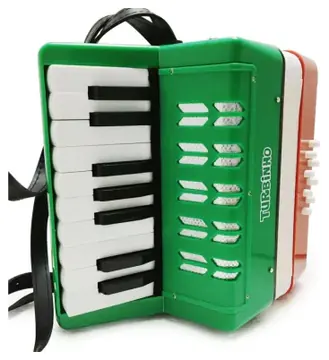 Turbo Acordeon Infantil Turbinho 104rg Vermelho e Verde 8 Baixos (278)