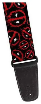 Buckle Down Marvel Universe Deadpool Splatter Logo Guitar Strap