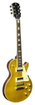 Stagg SEL-STD GOLD Standard-serie elektrische gitaar met massieve mahonie archtop body, Gold