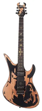 Schecter Synyster Gates Custom Relic Floyd-Rose Sustainiac Pickup - Distressed Satin Black