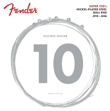 Fender 250R 10-46 Nickelplated Steel Ball End, E-Gitarren Saiten