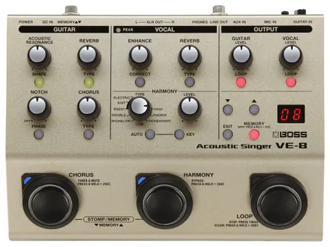 Roland Pedal Voz e Violão BOSS VE-8