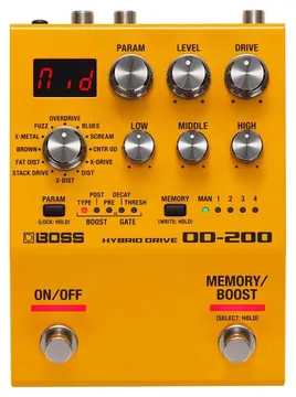 Boss OD-200 Hybrid Drive Effetto Distorsione per Chitarra e Basso