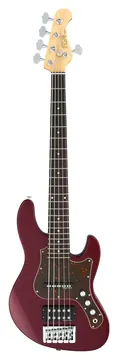Fgn JMJ52-AL-R Mighty Jazz J-Standard Azuki Metall 5-saitiger E-Bass inkl. Gigbag