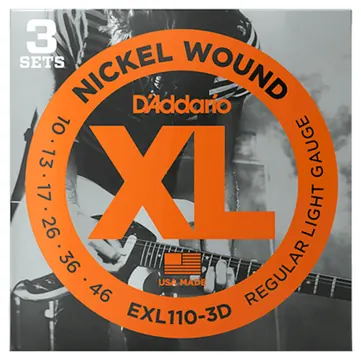 D'Addario EXL110-3D Electric Guitar Strings Nickel Wound