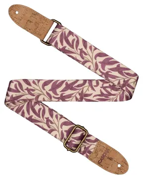 Cascha CGS-VC4 Vegan Cork Mauve Leaves Gitarrengurt 50mm