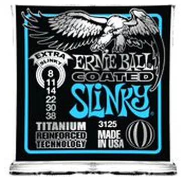 Ernie Ball EB-3125 E-Gitarren Saiten Coated Slinky Titanium .008-.038