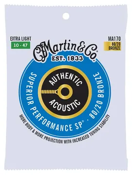 Martin & Co. Martin MA170 Extra Light 10-47 Authentic Acoustic 80/20 Corde x Chitarra Acustic