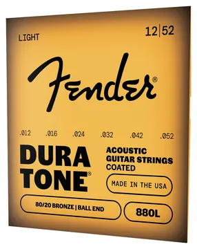 Fender Dura-Tone 880L Coated 80/20 Bronze 012-052 Saiten für Akustik-Gitarre.