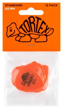 Dunlop 418P .60 Tortex Orange Standard 12/Play Pack Picks