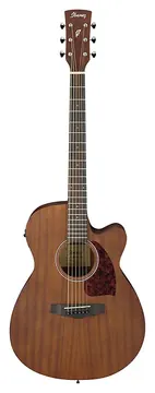 Ibanez PC12MHCE OPN Chitarra acustica elettrificata spalla mancante naturale a poro aperto completamente in mogano