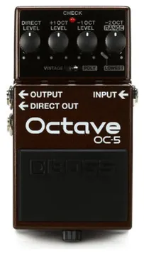 Boss OC-5 polyphonic octave pedale pour guitar and bass avec “vintage oc-2“ mode