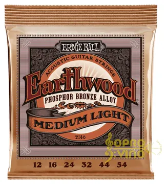 Ernie Ball Encordoamento 012 Violão Aço 80/20 Medium Light Fósforo Bronze Alloy Ernie Ball Earthwood