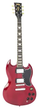 Vintage Reissued VS6 Cherry Red SG-Style E-Gitarre