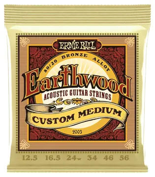 Ernieball Encordoamento para violão 012.5-056 BRONZE 80/20 EARTHWOOD MED P02005 ERNIE BALL