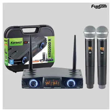 Karsect Microfone Karsect Sem Fio KRD-200 DR Duplo Recarregável| Fujisom