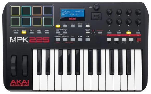 Akai MPK225 USB MIDI 25 8 pads